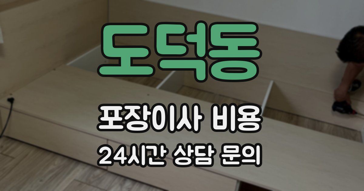 도덕동 포장이사 비용