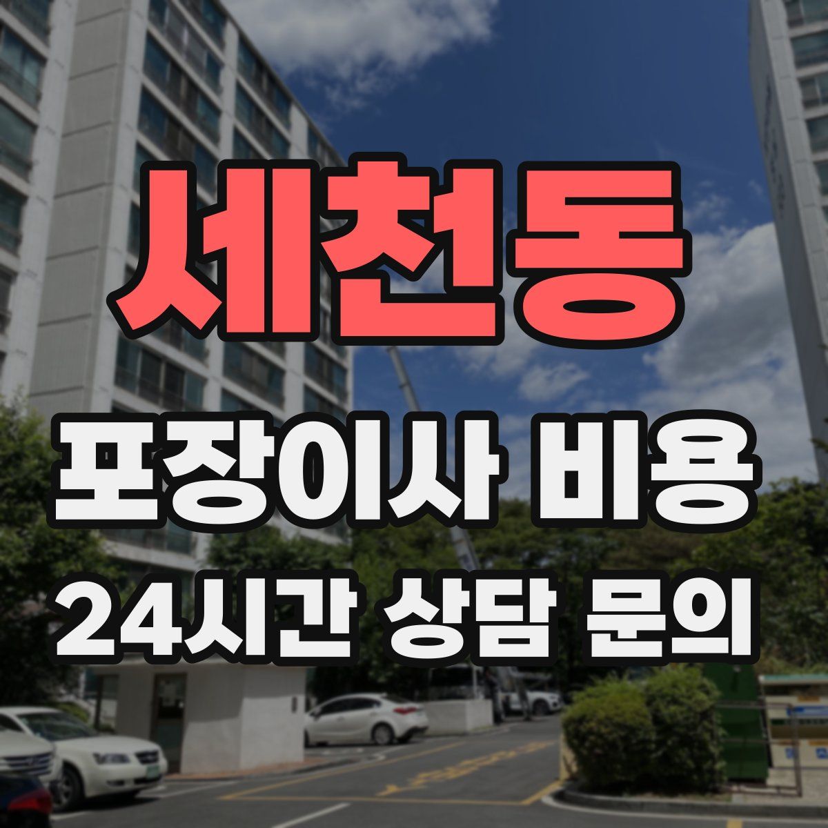 세천동 포장이사 비용