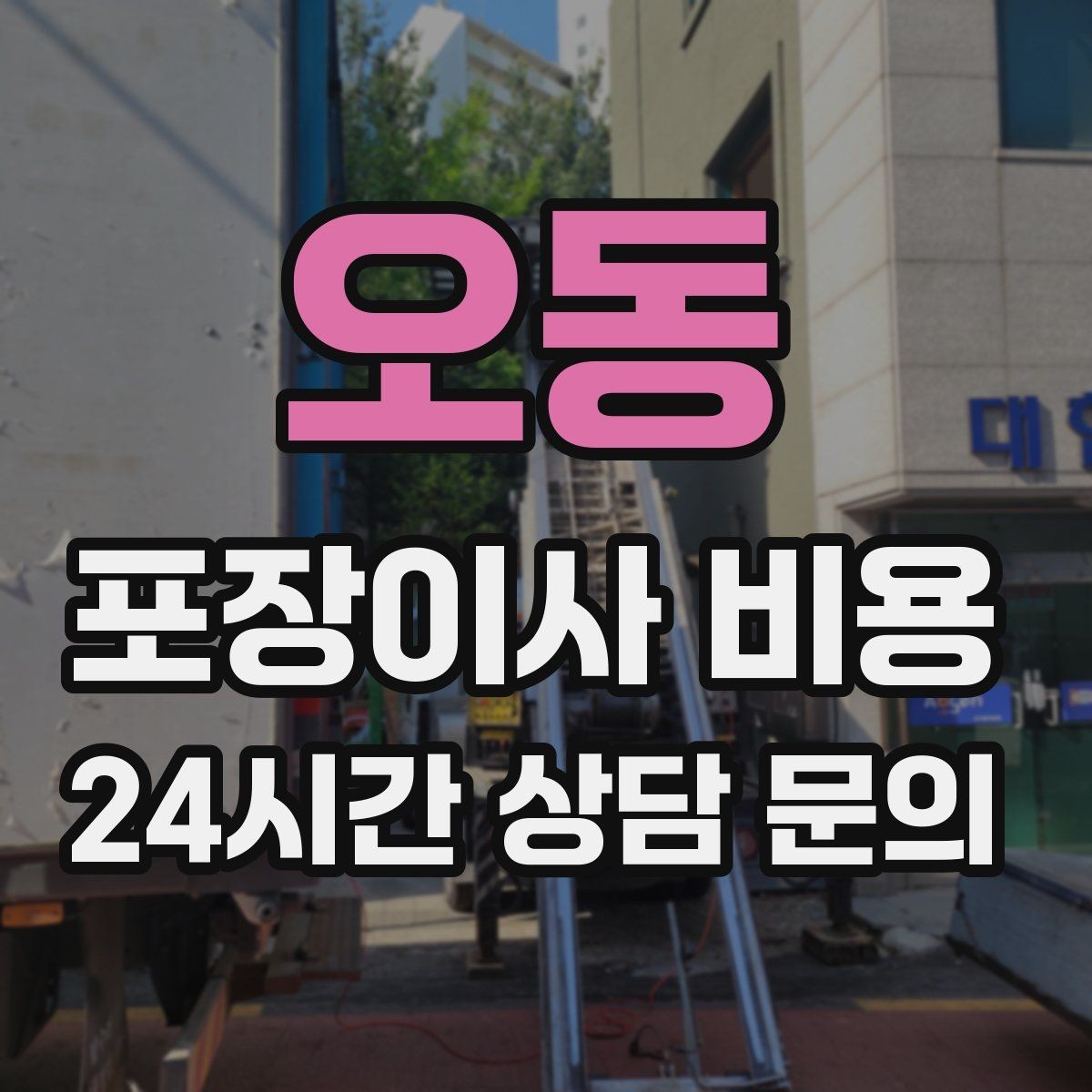 오동 포장이사 비용 계약 전 이 세 가지는 꼭 확인하자
