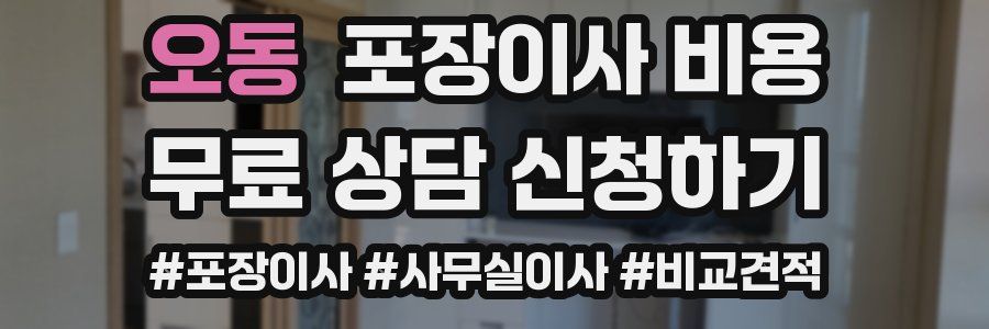 오동 포장이사 비용