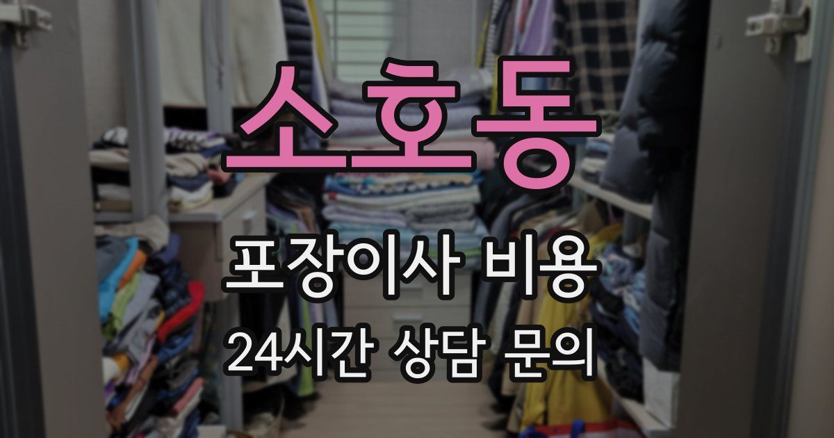 소호동 포장이사 비용