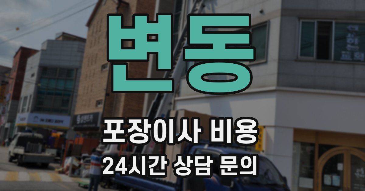 변동 포장이사 비용