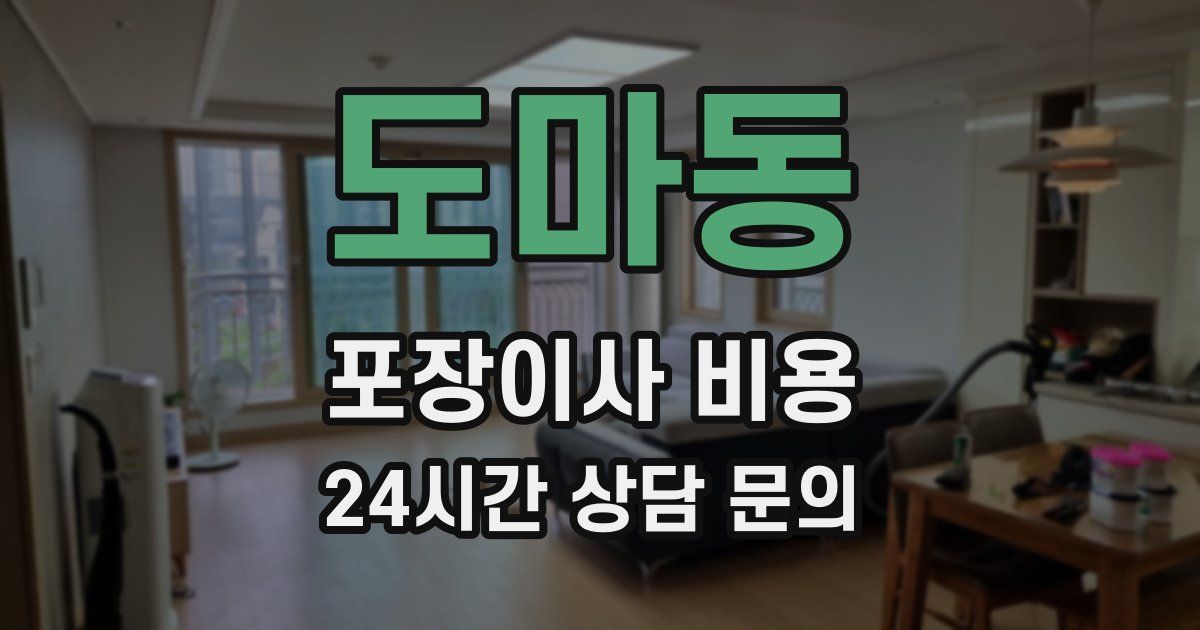 도마동 포장이사 비용