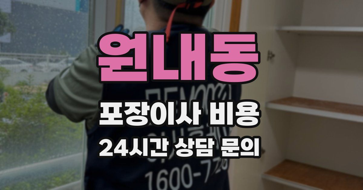 원내동 포장이사 비용