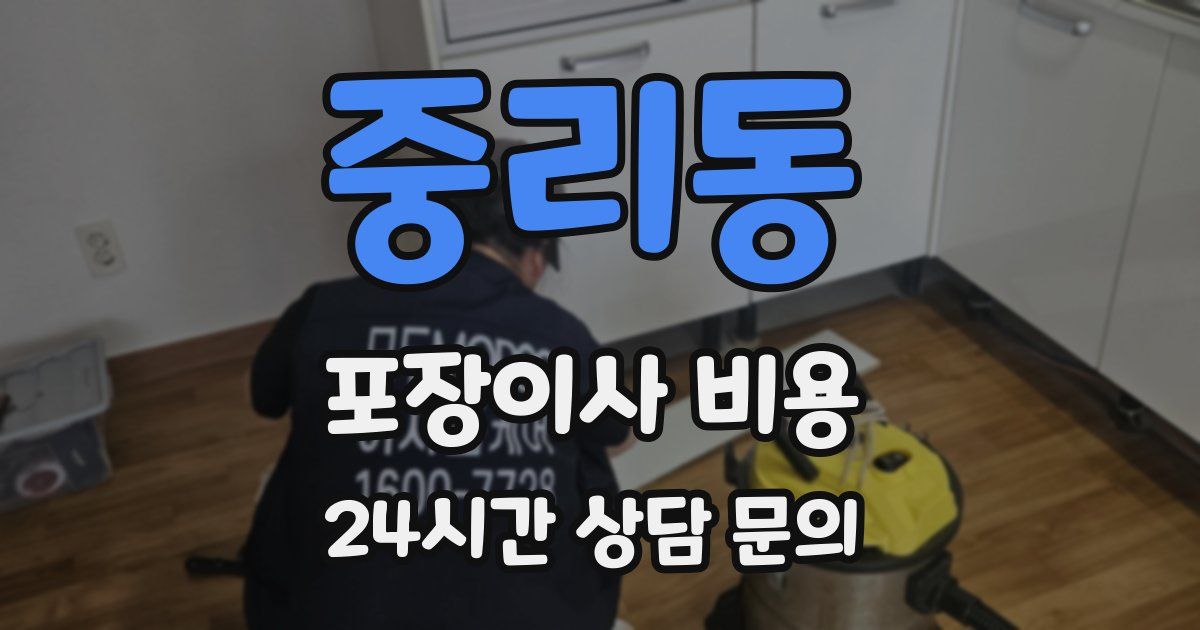 중리동 포장이사 비용