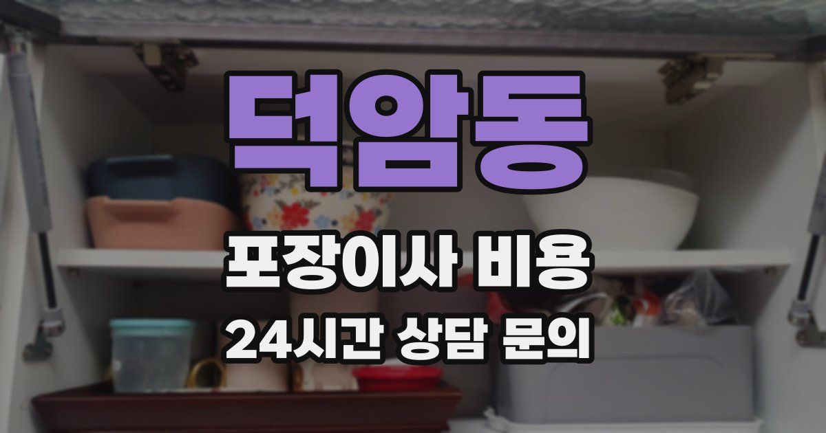 덕암동 포장이사 비용