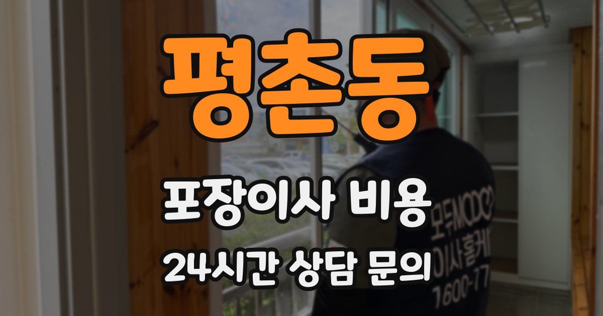 평촌동 포장이사 비용