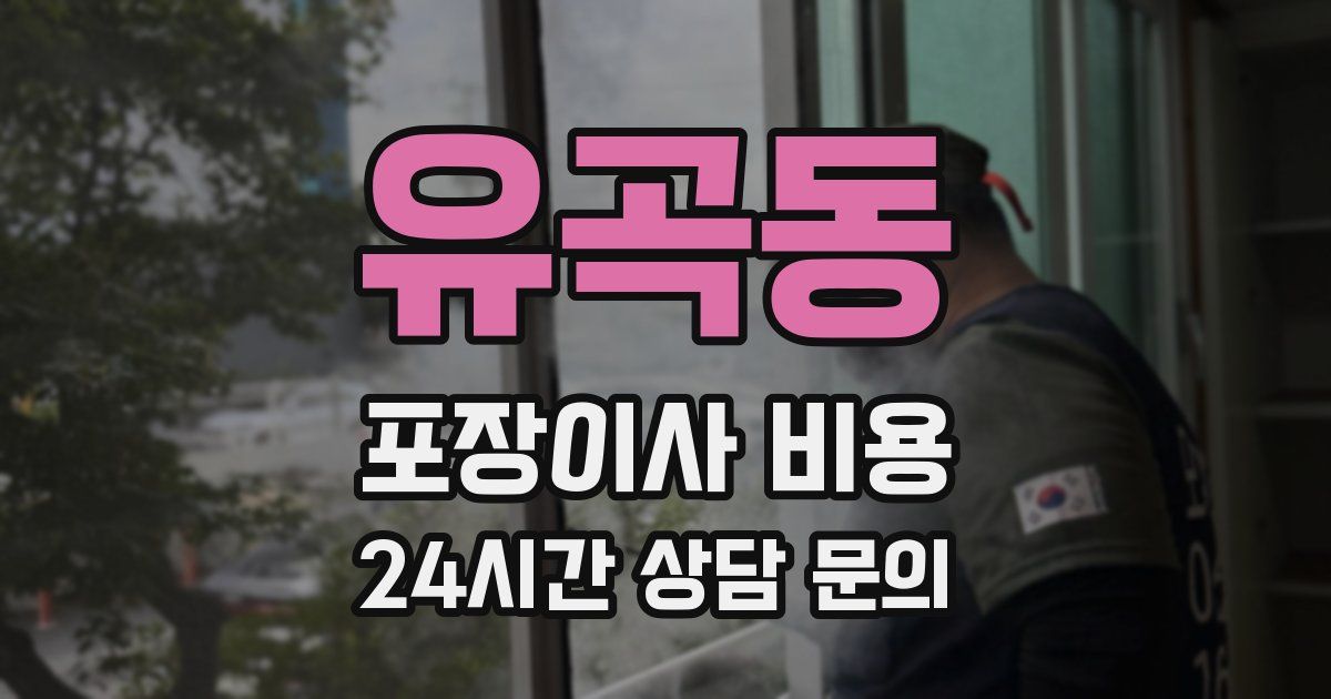 유곡동 포장이사 비용