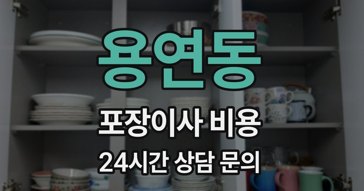 용연동 포장이사 비용