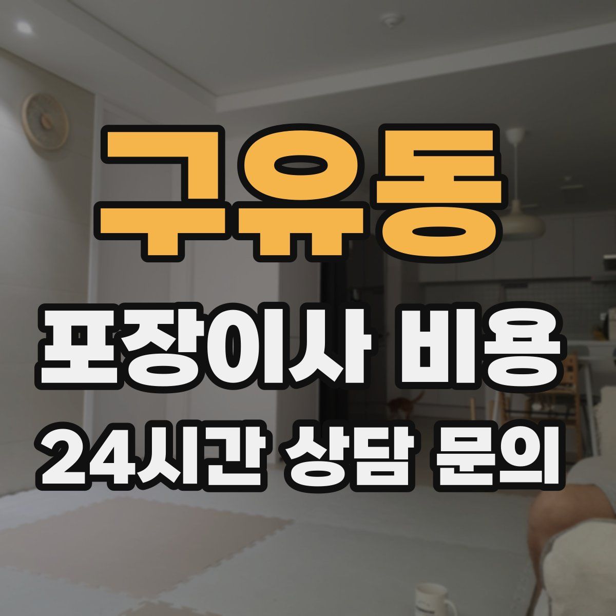 구유동 포장이사 비용