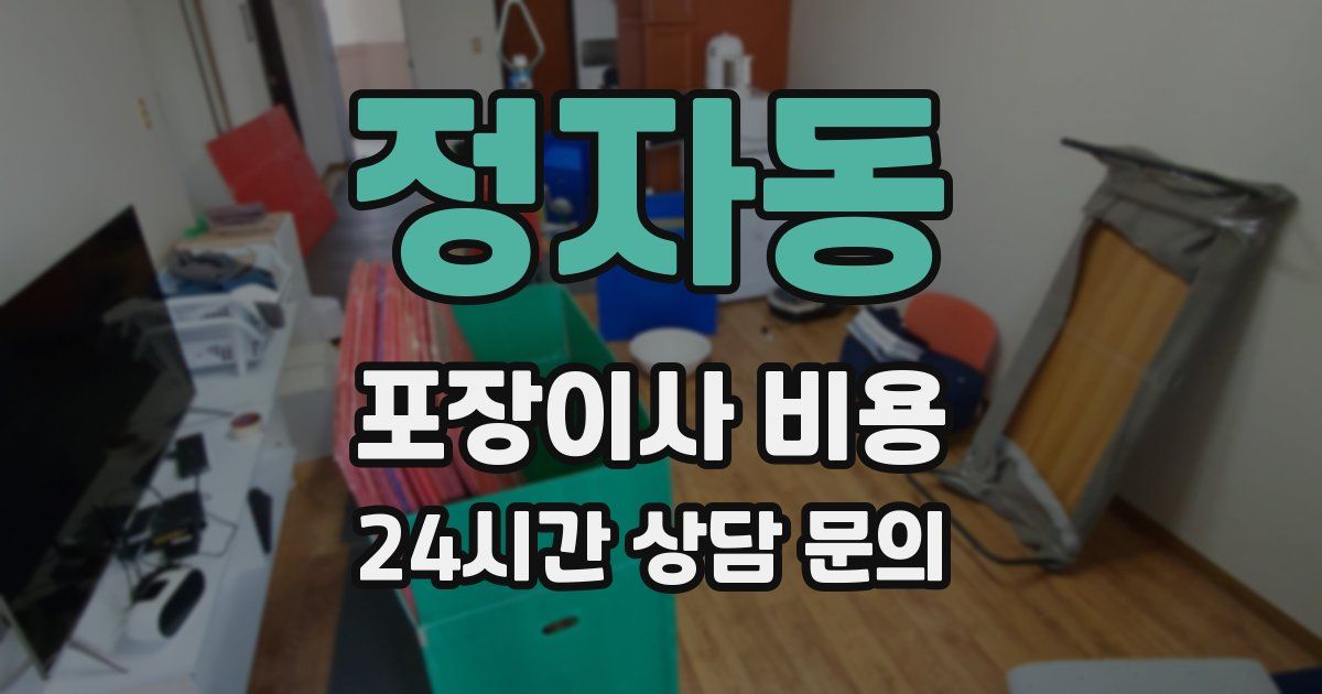 정자동 포장이사 비용