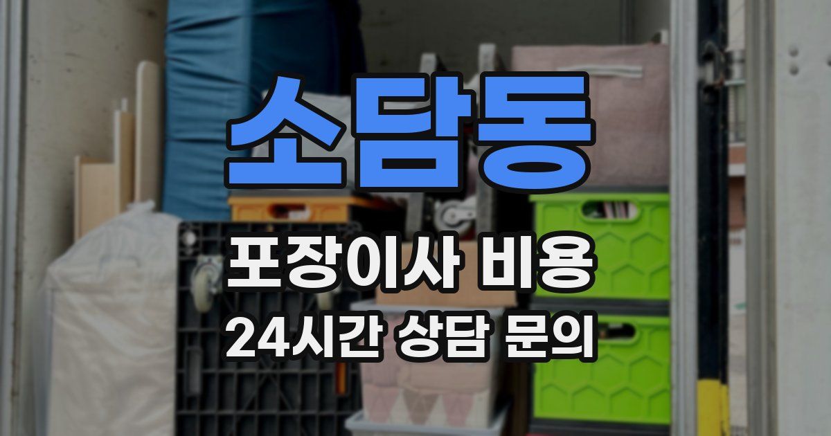 소담동 포장이사 비용