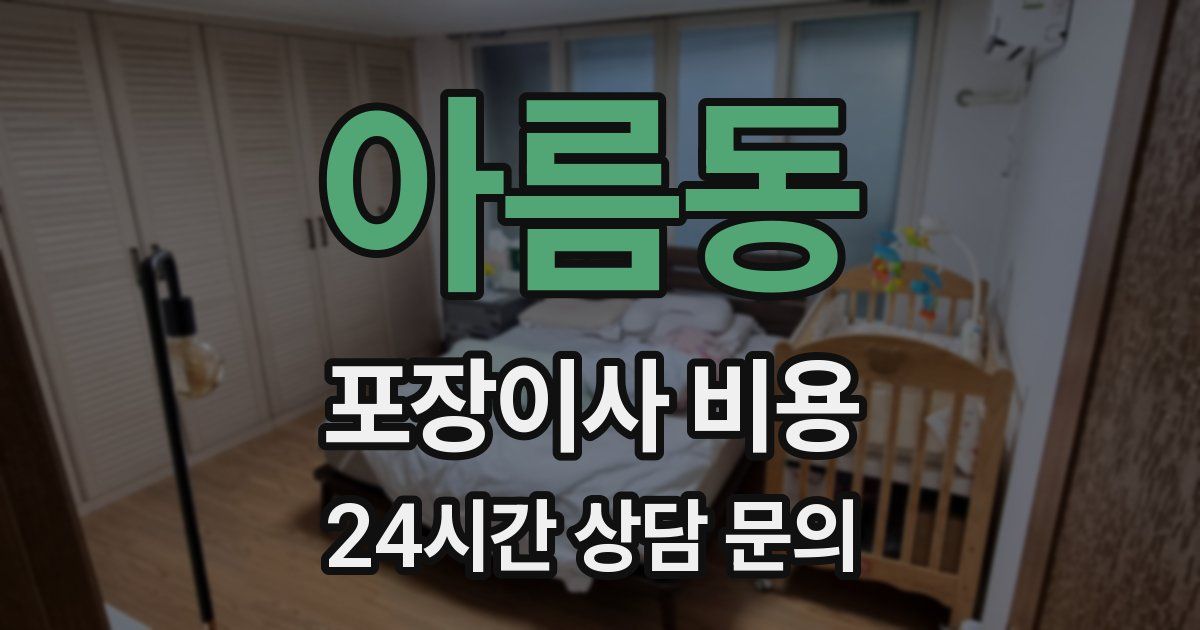 아름동 포장이사 비용