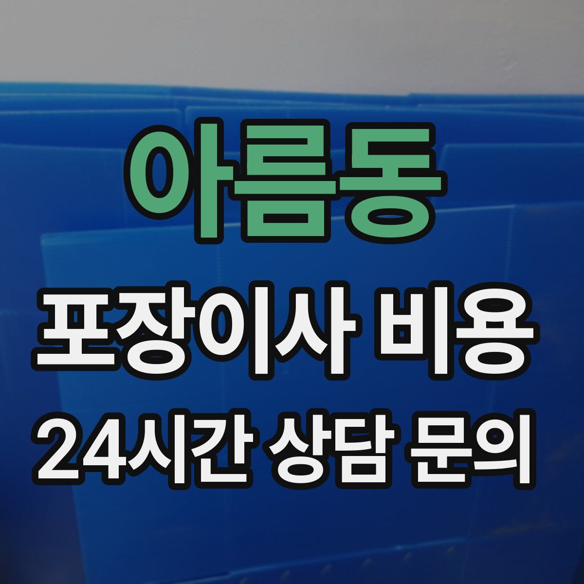 아름동 포장이사 비용