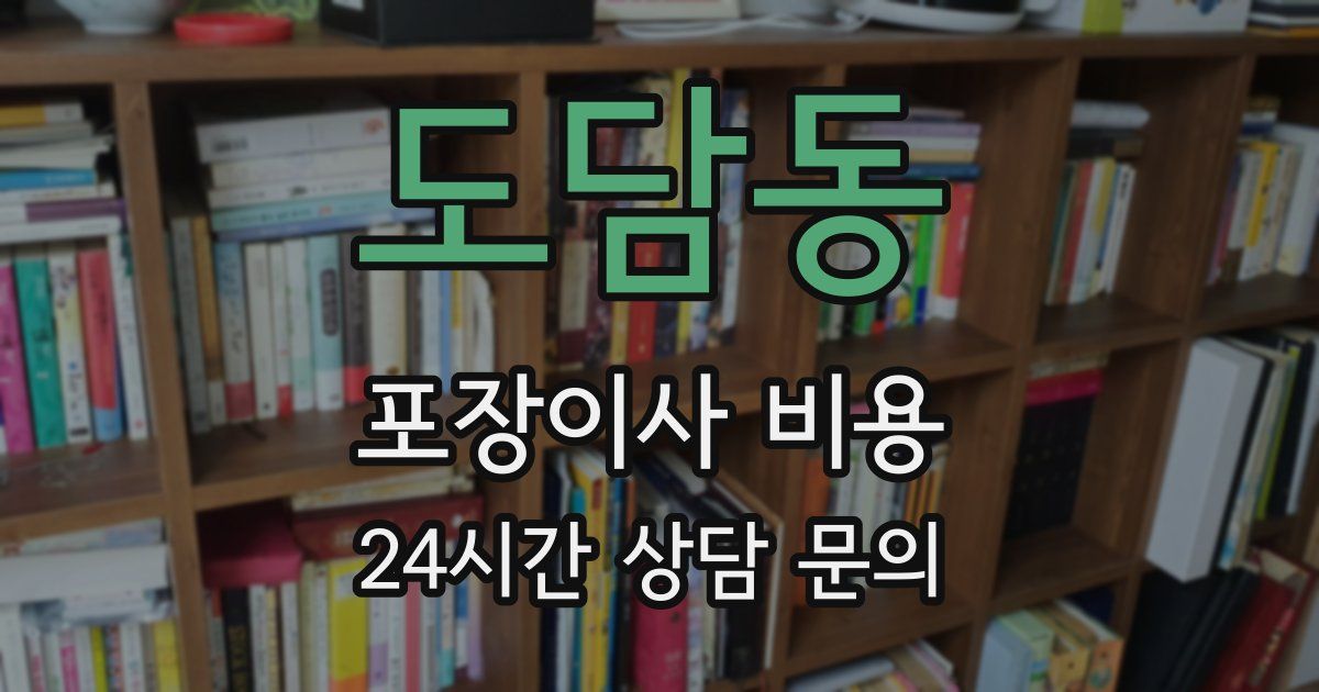 도담동 포장이사 비용