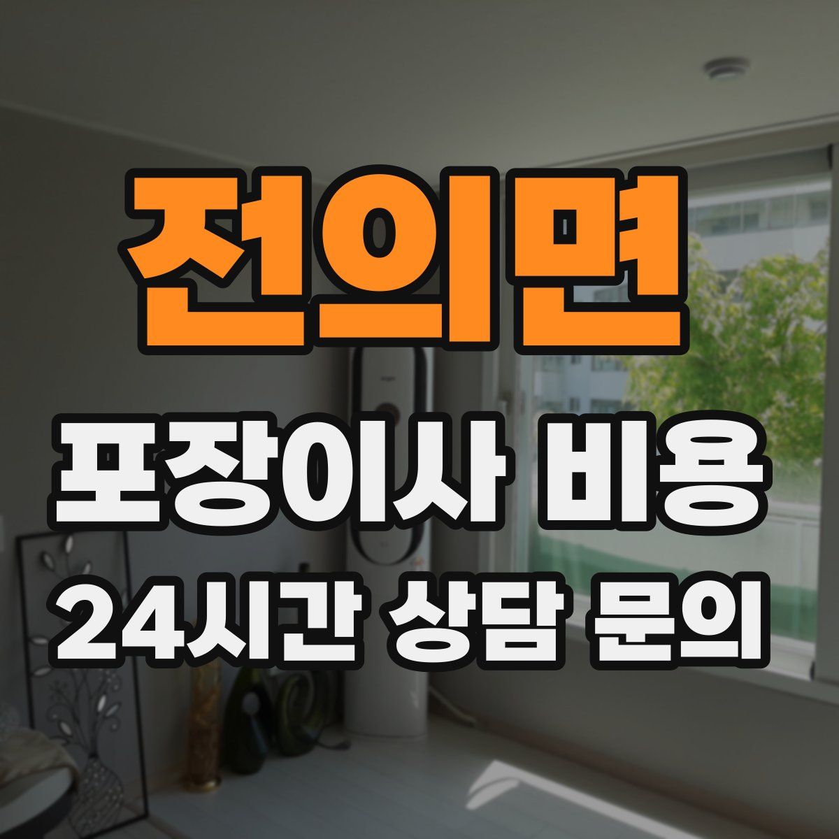 전의면 포장이사 비용