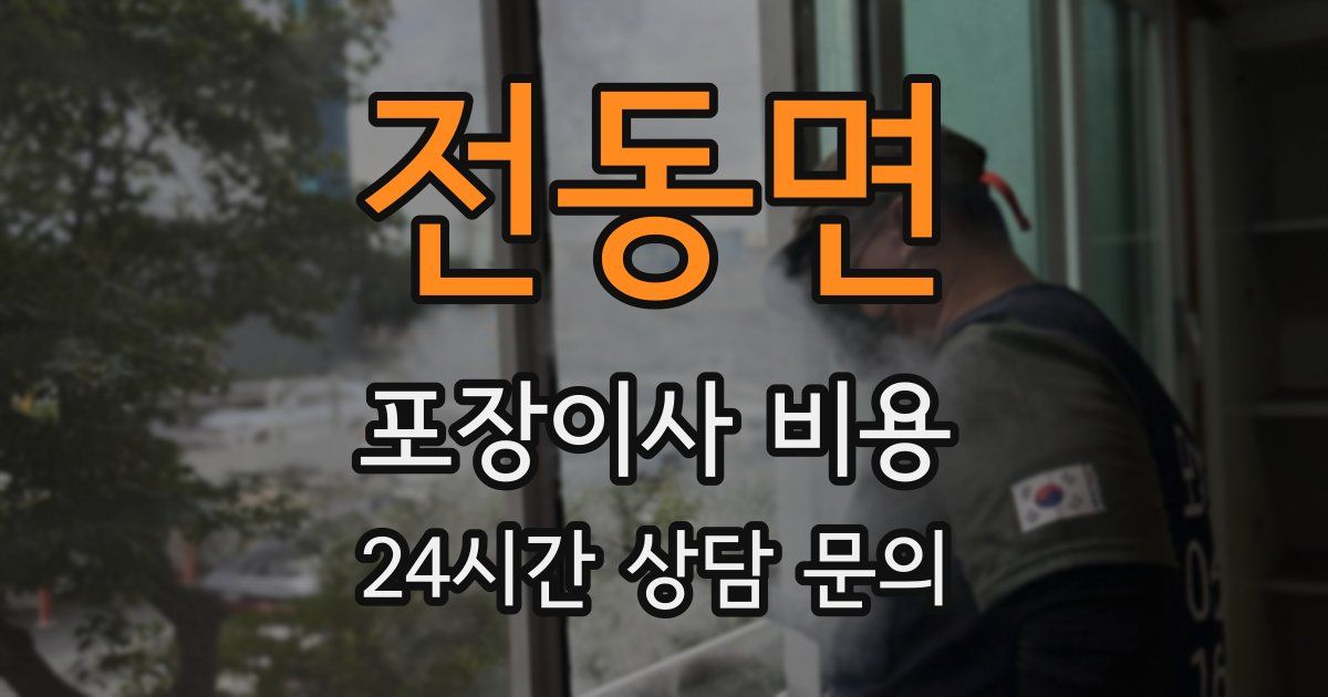 전동면 포장이사 비용