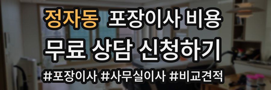 정자동 포장이사 비용