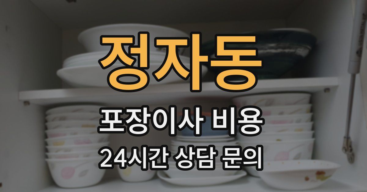 정자동 포장이사 비용