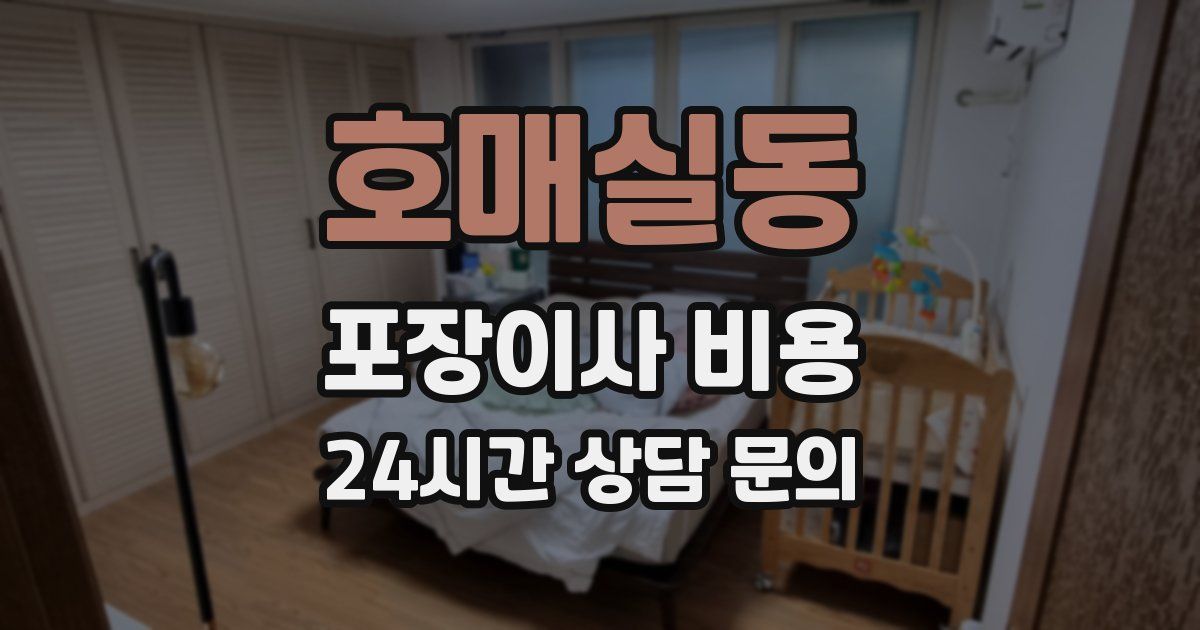 호매실동 포장이사 비용