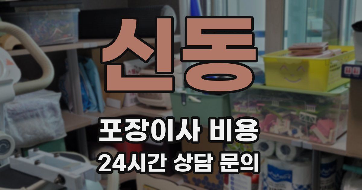 신동 포장이사 비용
