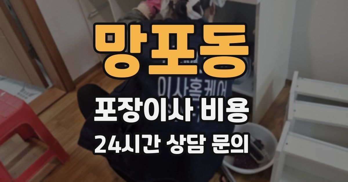 망포동 포장이사 비용