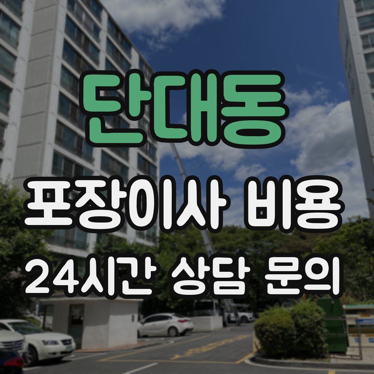 단대동 포장이사 비용