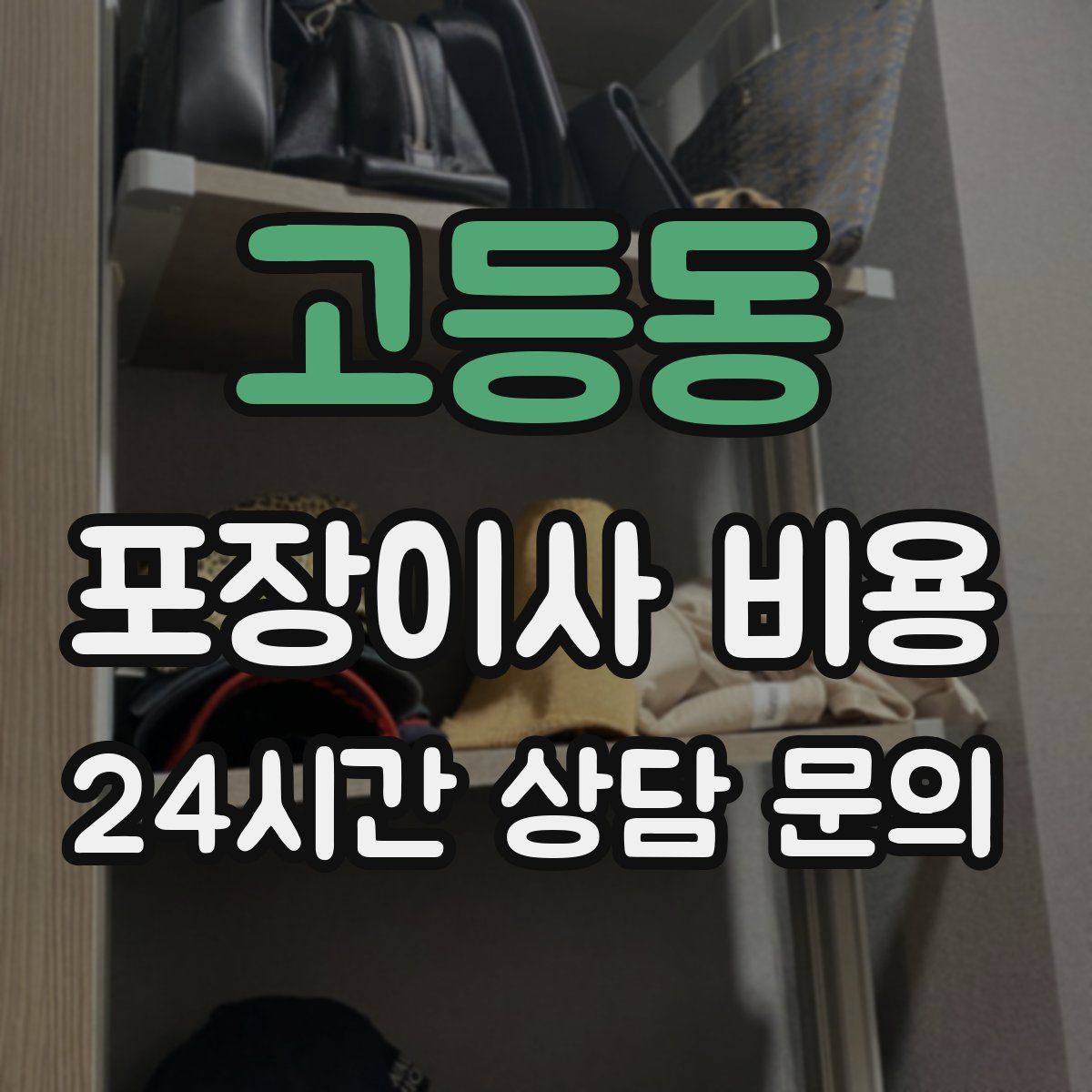 고등동 포장이사 비용