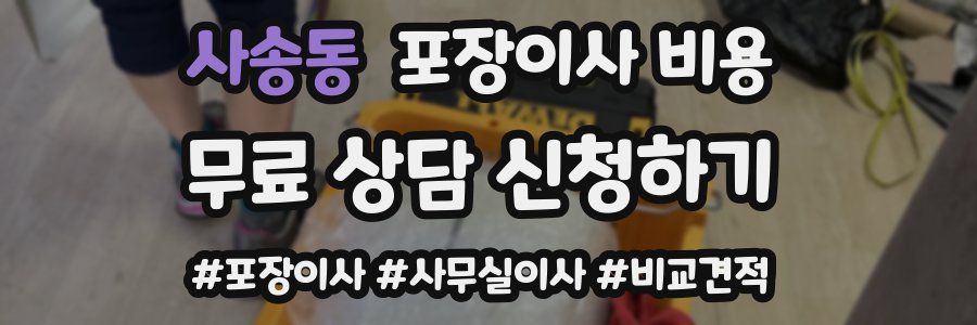 사송동 포장이사 비용