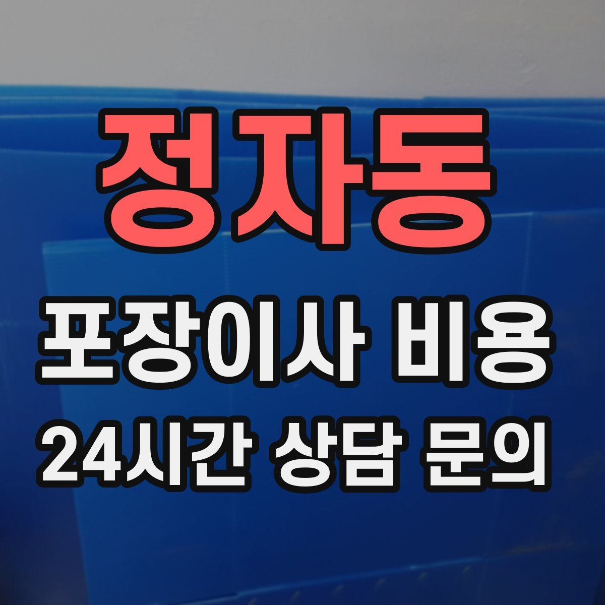 정자동 포장이사 비용