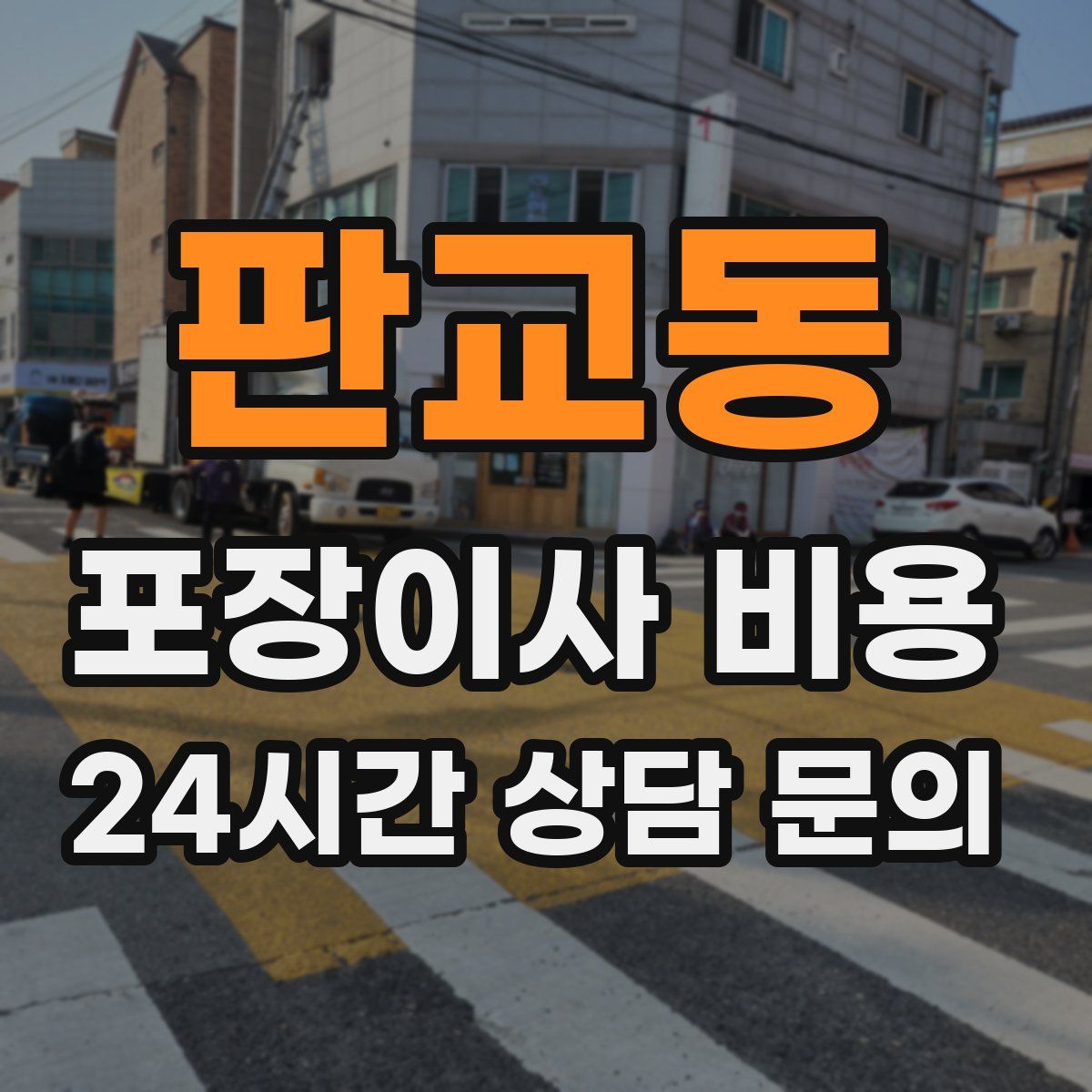 판교동 포장이사 비용