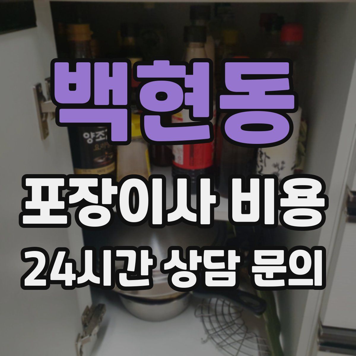 백현동 포장이사 비용