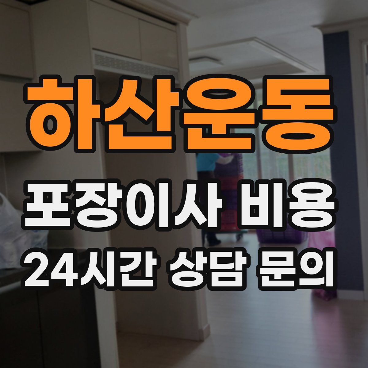 하산운동 포장이사 비용