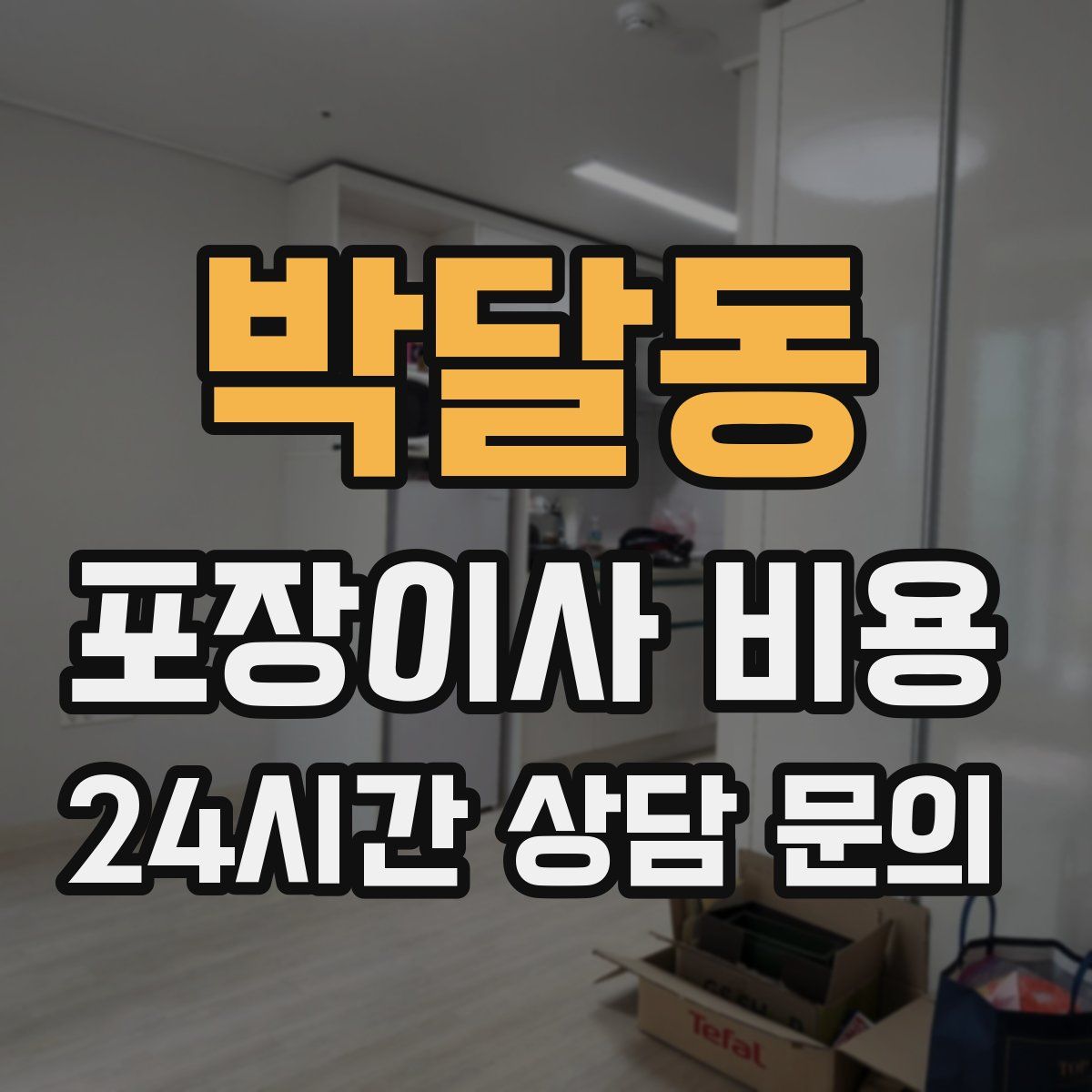 박달동 포장이사 비용