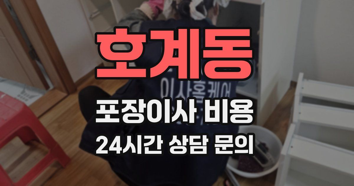 호계동 포장이사 비용