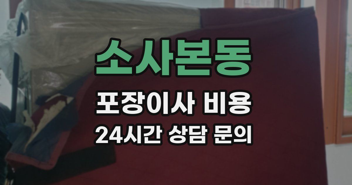 소사본동 포장이사 비용