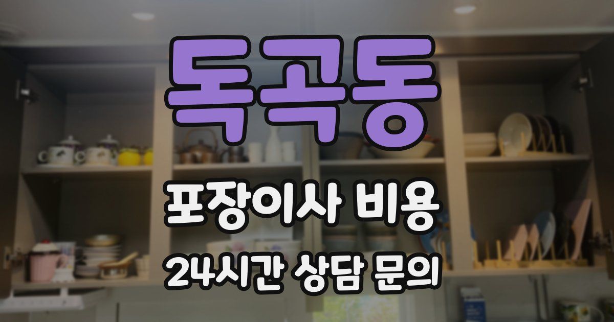 독곡동 포장이사 비용