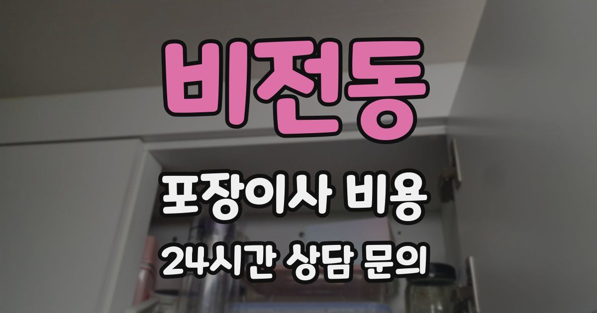 비전동 포장이사 비용