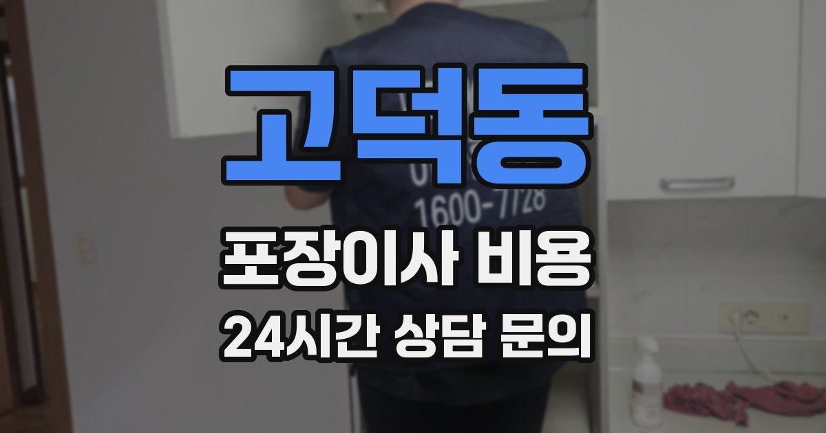 고덕동 포장이사 비용