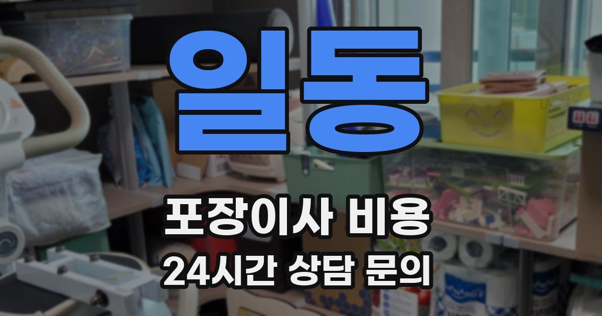 일동 포장이사 비용