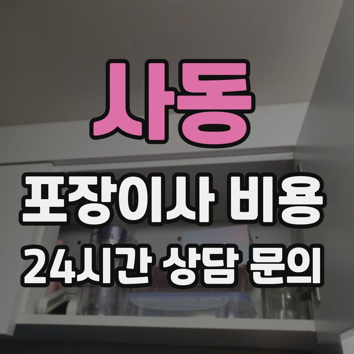 사동 포장이사 비용