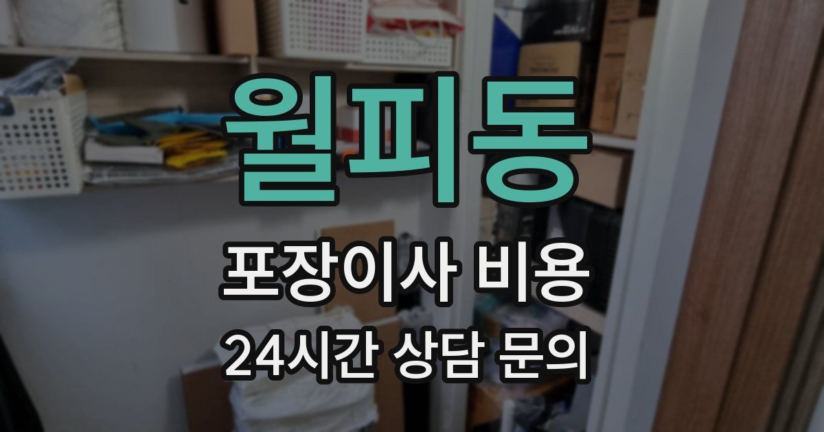 월피동 포장이사 비용