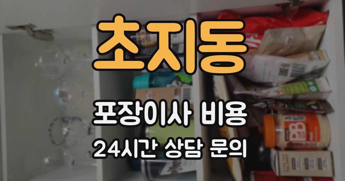 초지동 포장이사 비용