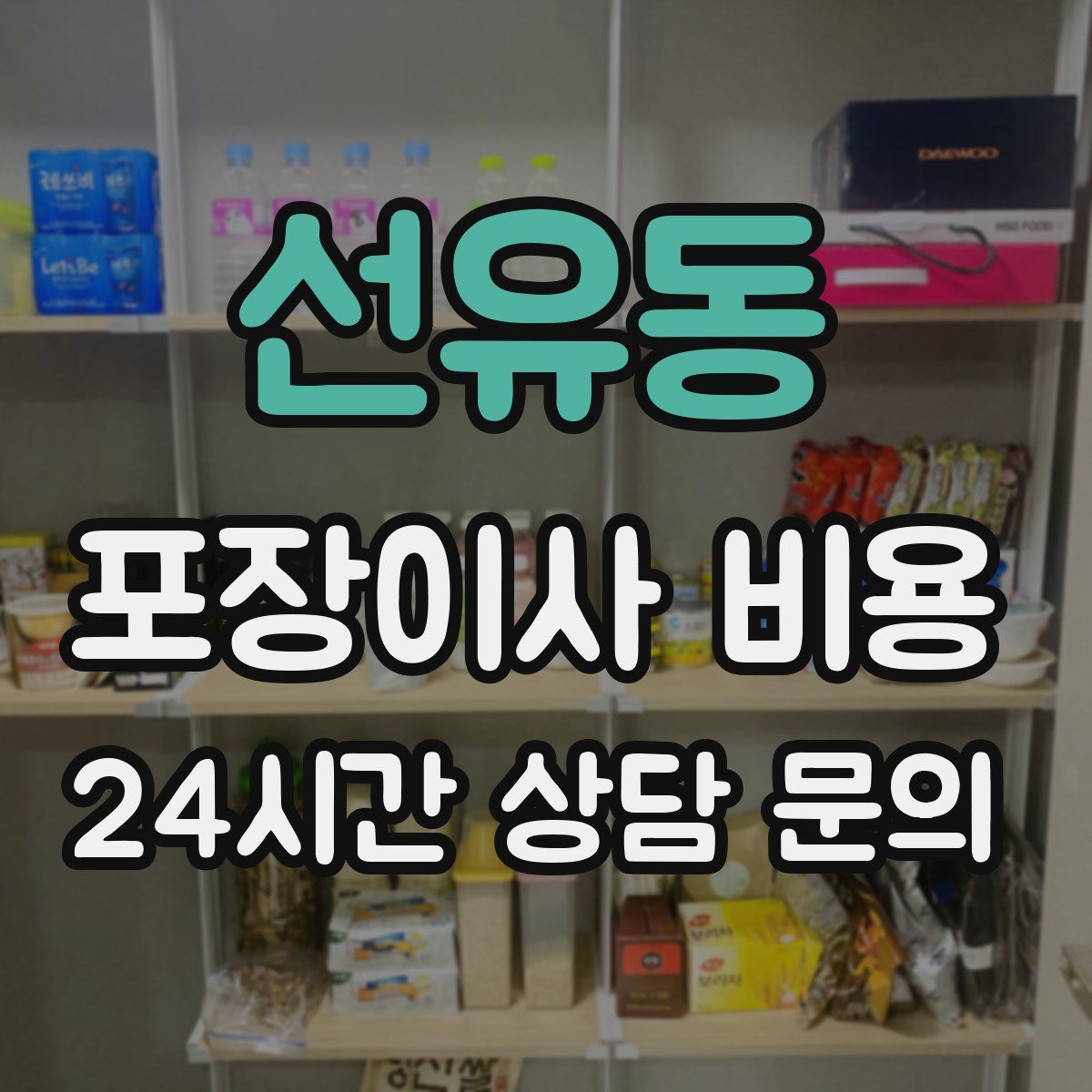 선유동 포장이사 비용