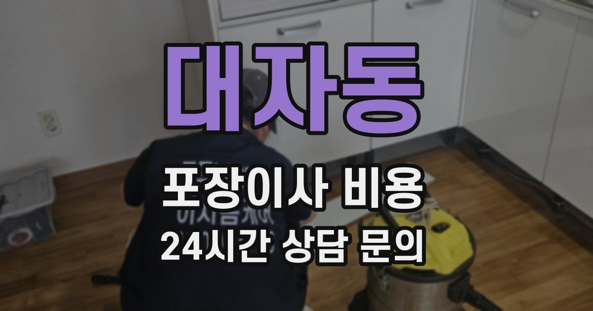 대자동 포장이사 비용