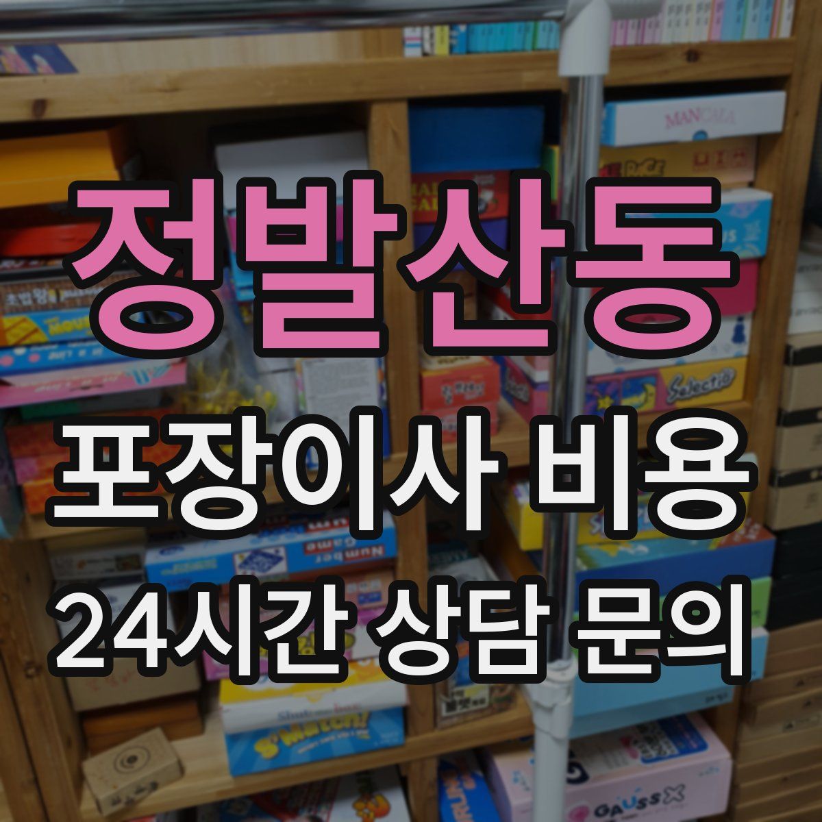 정발산동 포장이사 비용