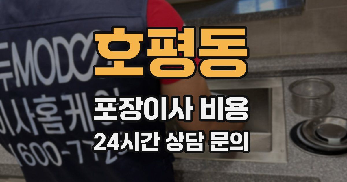 호평동 포장이사 비용