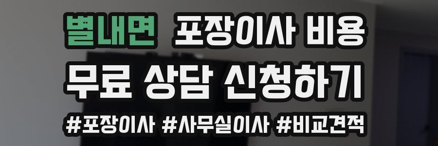 별내면 포장이사 비용