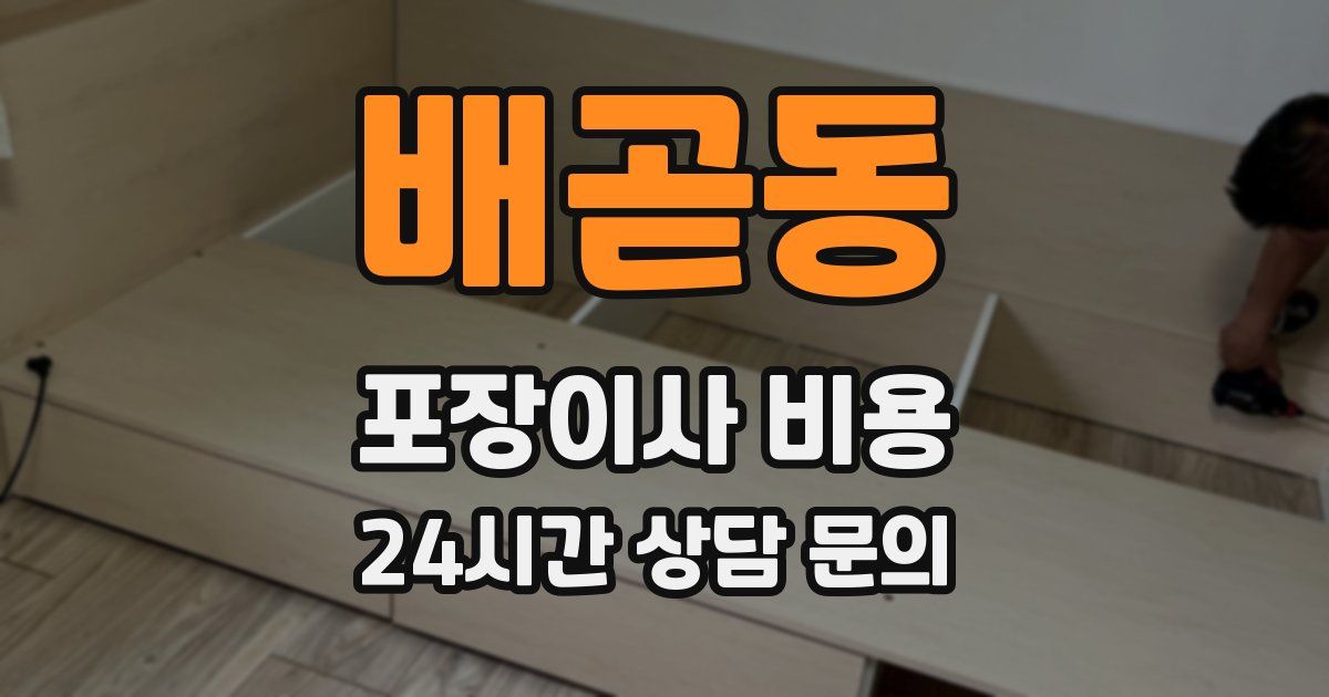 배곧동 포장이사 비용