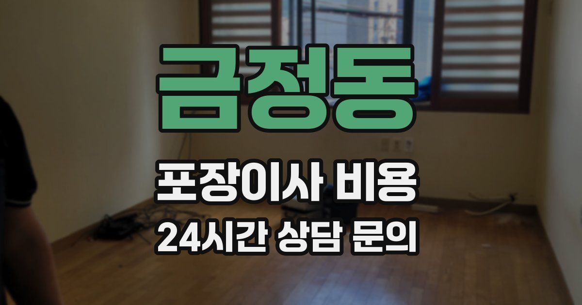 금정동 포장이사 비용